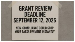 Don't Risk SASSA Payment Suspension: Key Grant Review Deadline on September 12, 2025