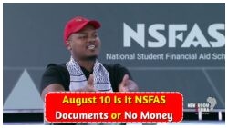 Urgent Reminder: August 8 is the Final Day for Students to Submit NSFAS Documents