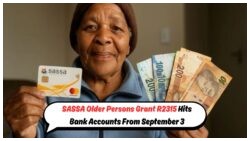 SASSA Older Persons Grant: R2,315 Payout Arrives September 3 – Explore the Payment Schedule Now